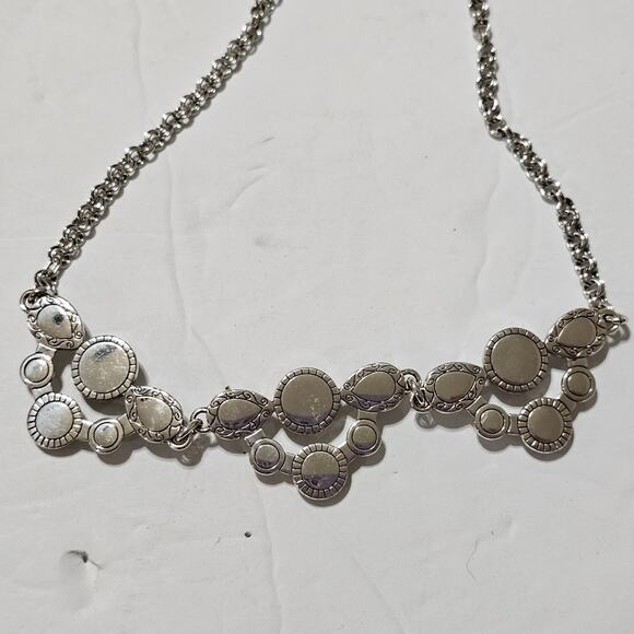 Brighton Pastille Jeweled Collar Bibb Gold Pearl and Silver Necklace New - Picture 3 of 10